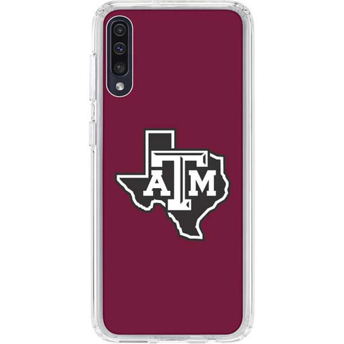 Texas A&M University Black Logo Galaxy A50 Clear Case